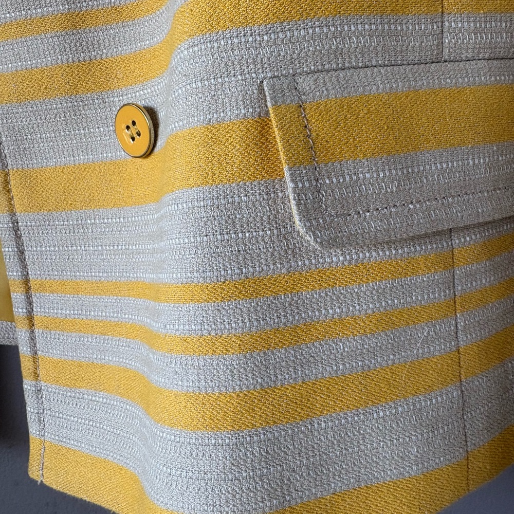 NWOT Women’s Talbots Yellow & Khaki Striped Blazer - SIZE 10 - Picture 14 of 16